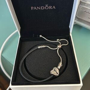Pandora bracelet with charm , boxes included